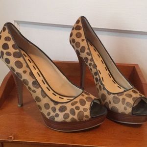 Enzo Angiolini calf hair pumps